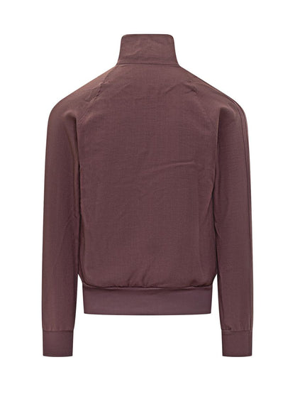 Y-3 Adidas Burgunderfarbene Sportjacke mit durchgehendem Reißverschluss Y-3