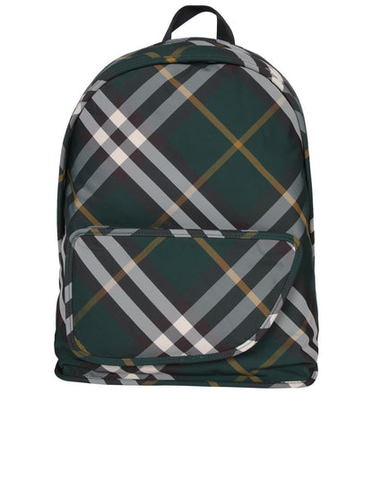 Burberry Nylon-Rucksack mit Karomuster