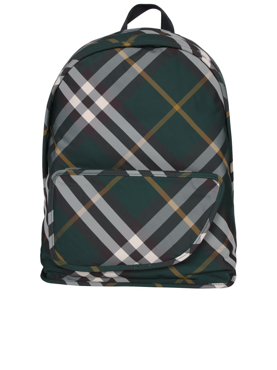 Burberry Nylon-Rucksack mit Karomuster