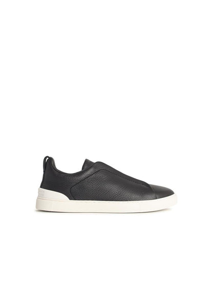 Zegna – Sneaker „Triple Stitch“ aus braunem Leder