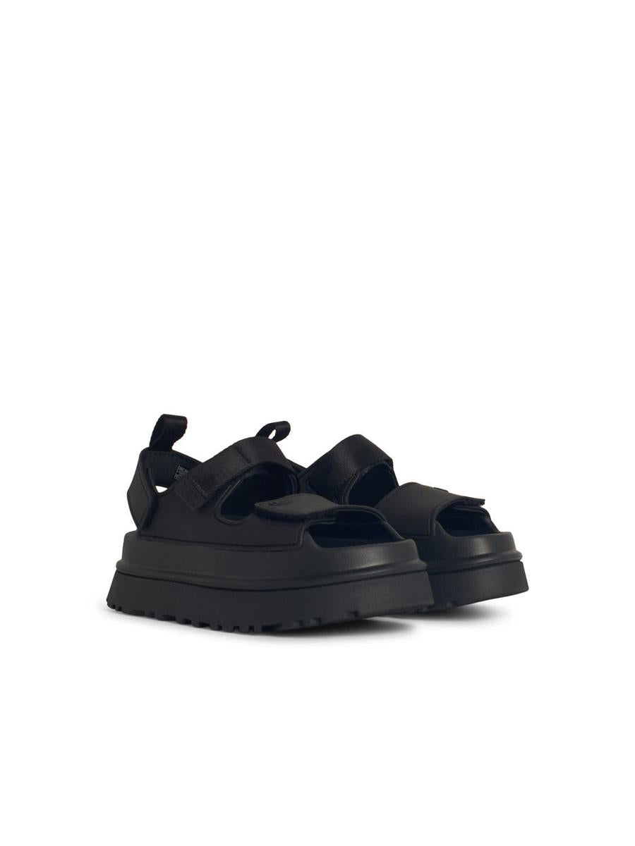UGG „Goldenglow“ schwarze Gummisandalen