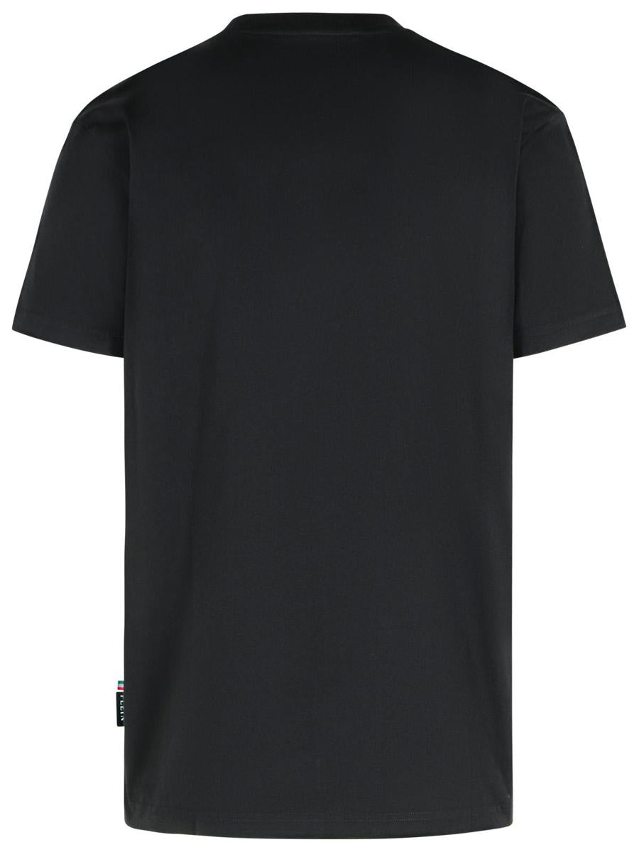 Schwarzes Baumwoll-T-Shirt von Philipp Plein