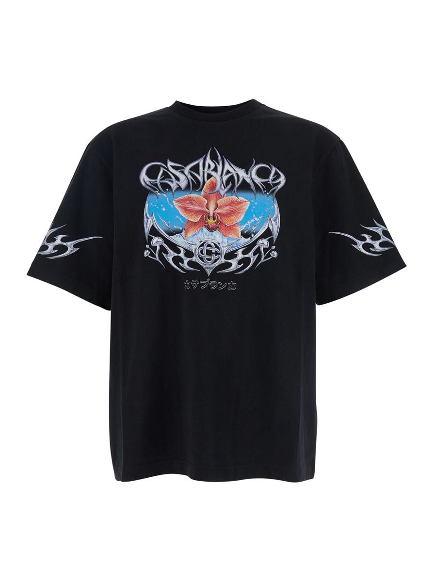 Oversize-T-Shirt mit Blades-Print