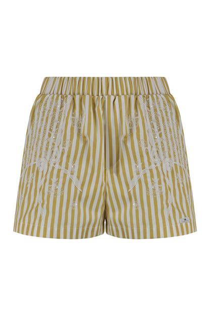 Gestreifte Popeline-Shorts von Elisabetta Franchi