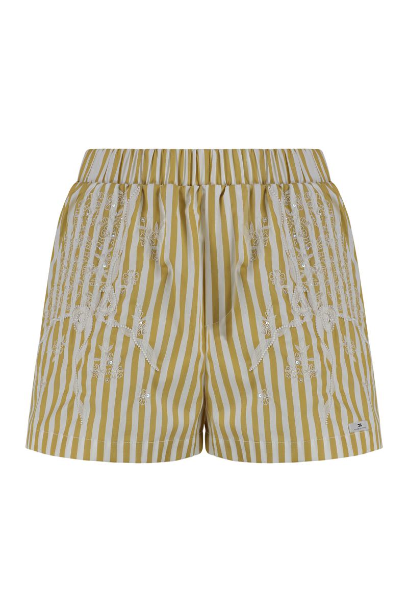 Gestreifte Popeline-Shorts von Elisabetta Franchi