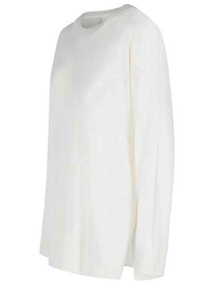 PAROSH „Over“ Pullover aus cremefarbener Wollmischung