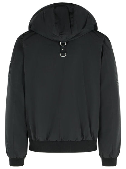 Moose Knuckles Schwarze Polyesterjacke