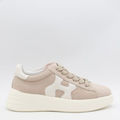 Weiße Ledersneaker von Hogan