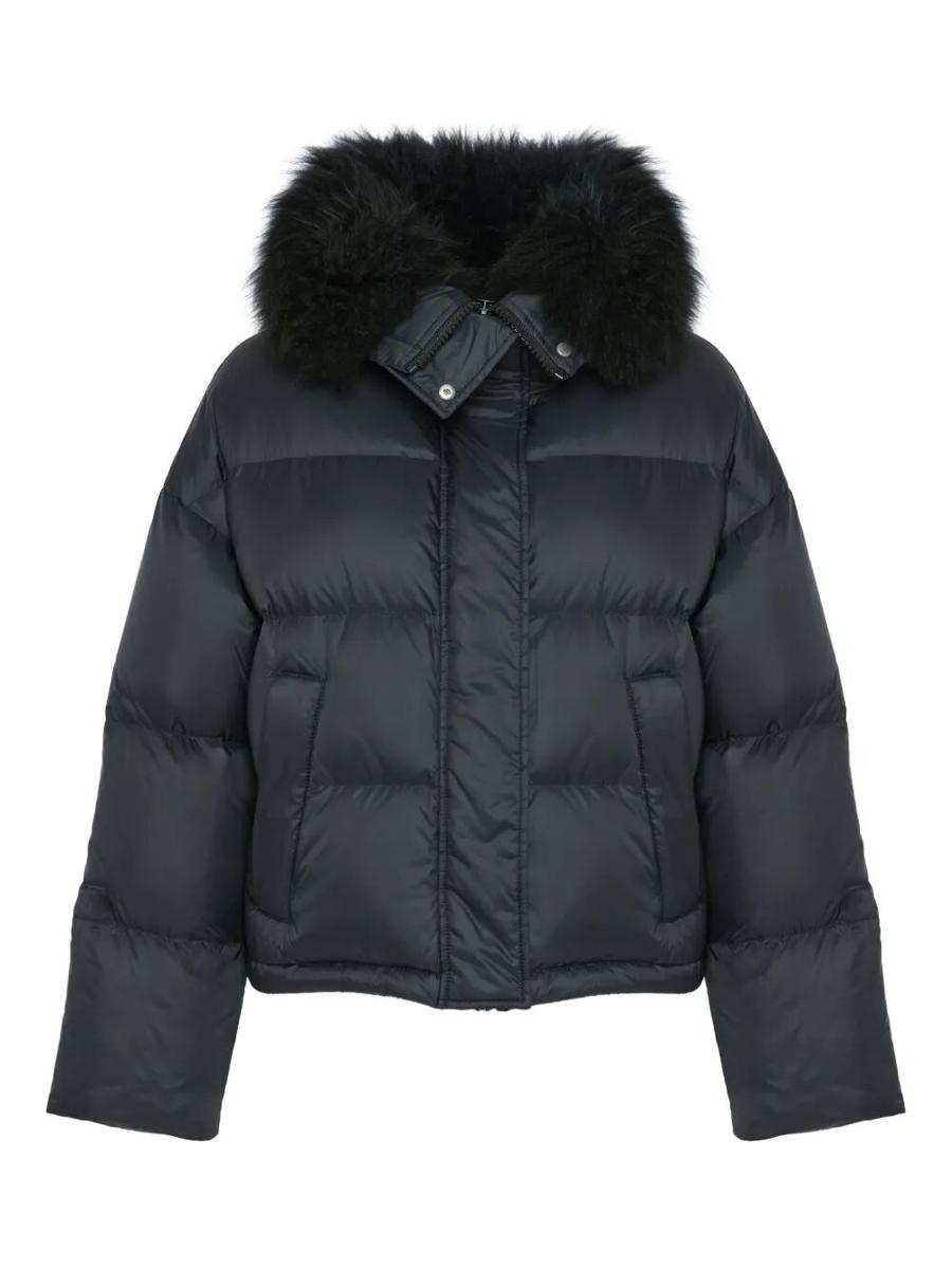 Yves Salomon Doushort Daunenjacke Flauschige Lammwolle Trimdoune 60Cm Kleidung