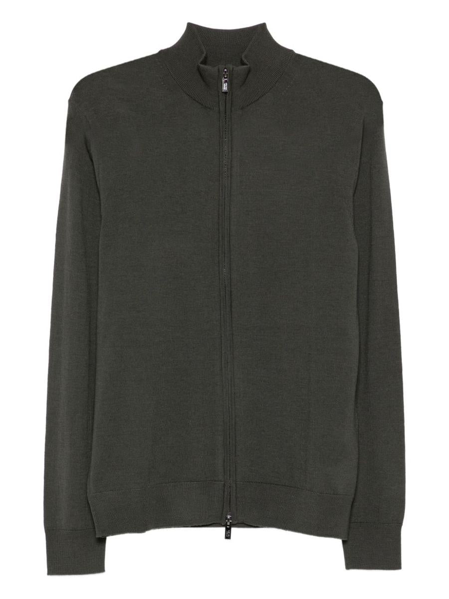 Emporio Armani Woll-Cardigan mit Reißverschluss