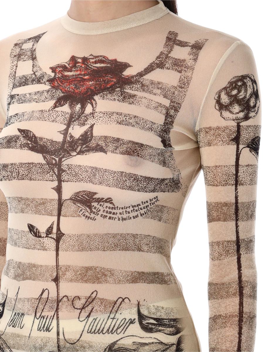 Jean Paul Gaultier – Mariner-Top mit Netz-Tattoo