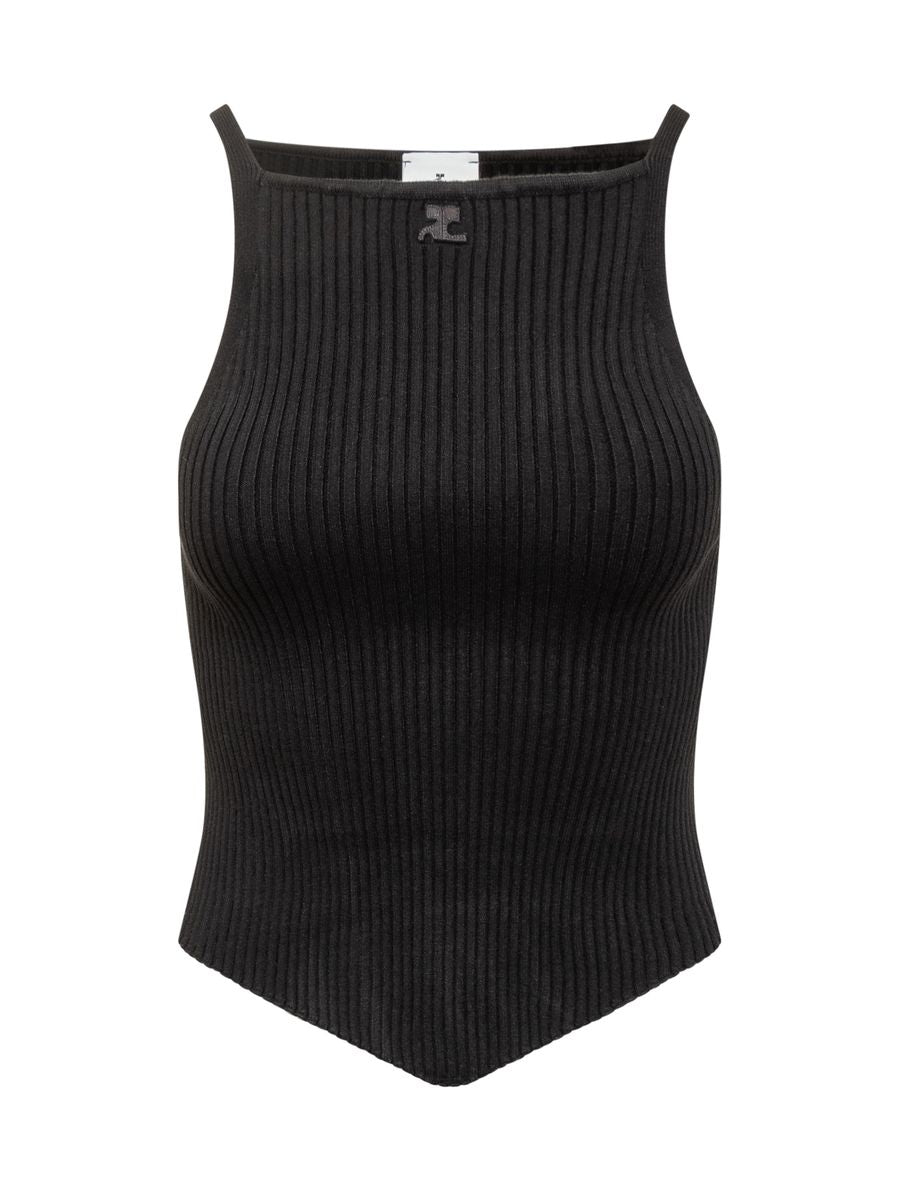 Courrèges – Geripptes Tanktop