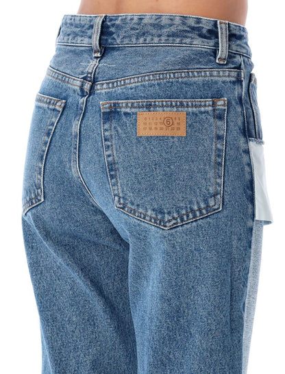 MM6 Maison Margiela – Jeans mit umgekehrter Vorderseite