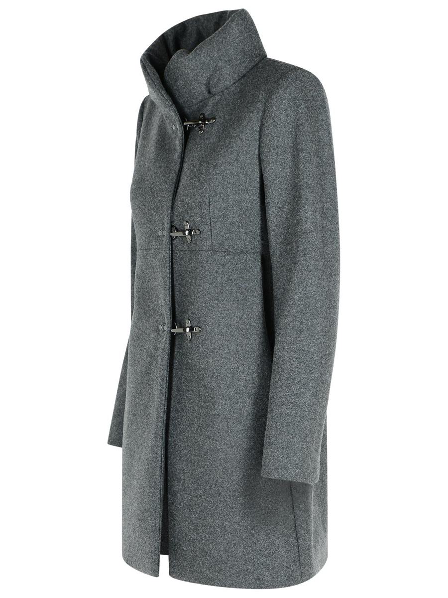 Mantel aus Wollmischung „Fay“ in Graphit