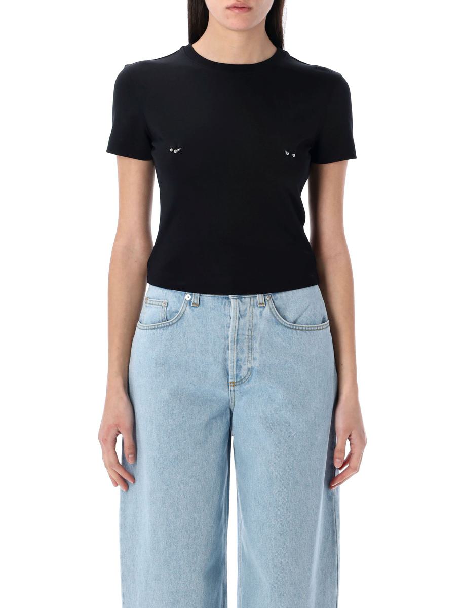 Mugler – Durchbohrtes Baby-T-Shirt