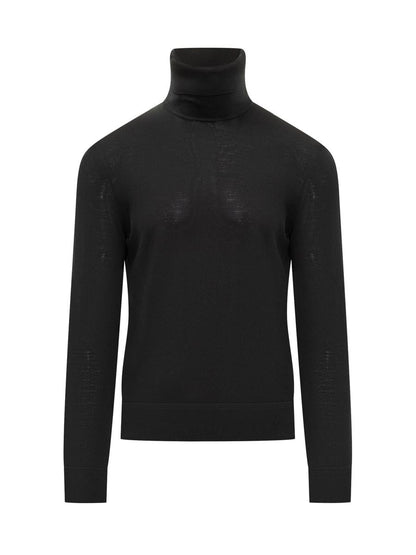 Tom Ford Schwarzer Rollkragenpullover aus Wolle Tom