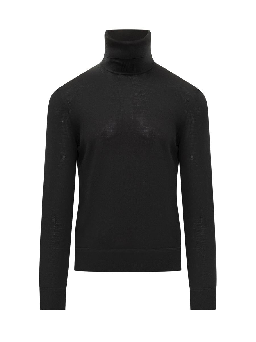 Tom Ford Schwarzer Rollkragenpullover aus Wolle Tom
