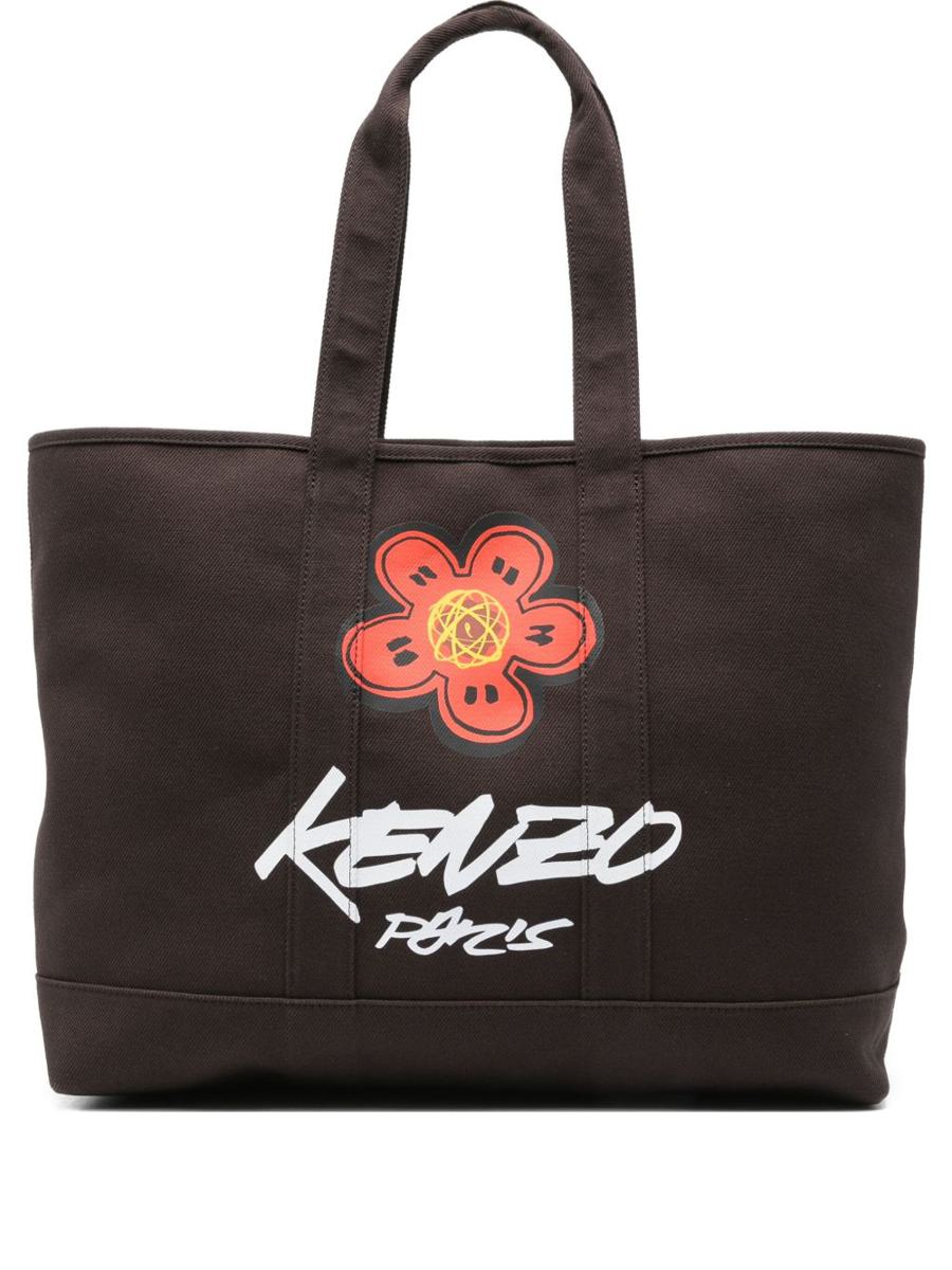 Kenzo Futura Logo Baumwoll-Tragetasche