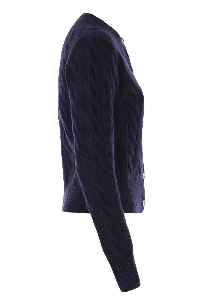 Polo Ralph Lauren – Zopfmuster-Cardigan aus Wolle und Kaschmir