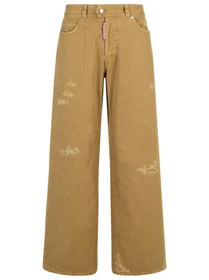 DSQUARED2 – Beige Baumwollhose „9 To 5“