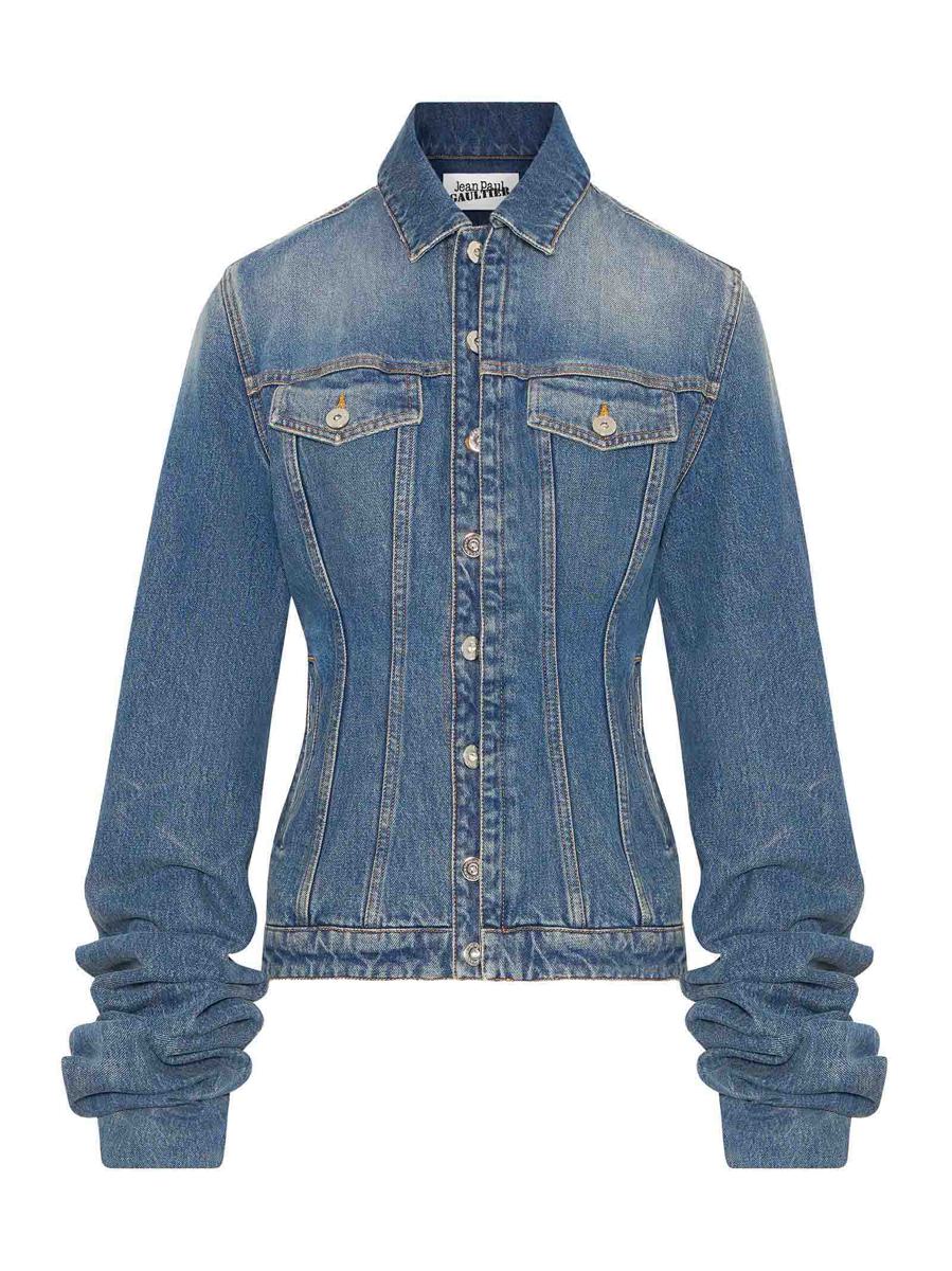 Jean Paul Gaultier – Die blaue Jeansjacke mit übergroßen Ärmeln