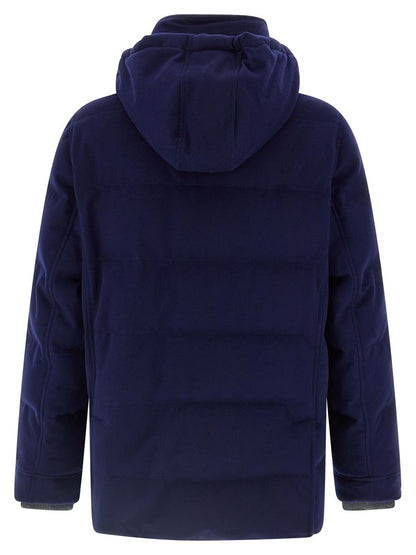 Brunello Cucinelli Flanell-Daunenjacke