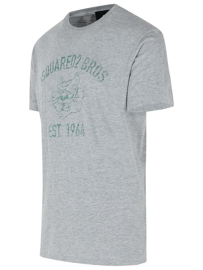 DSQUARED2 Graues Baumwoll-T-Shirt