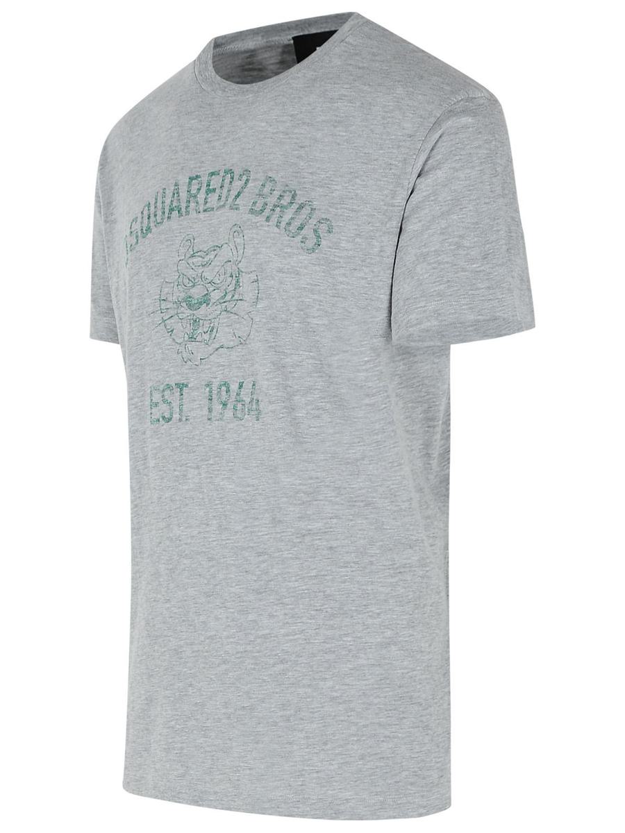 DSQUARED2 Graues Baumwoll-T-Shirt