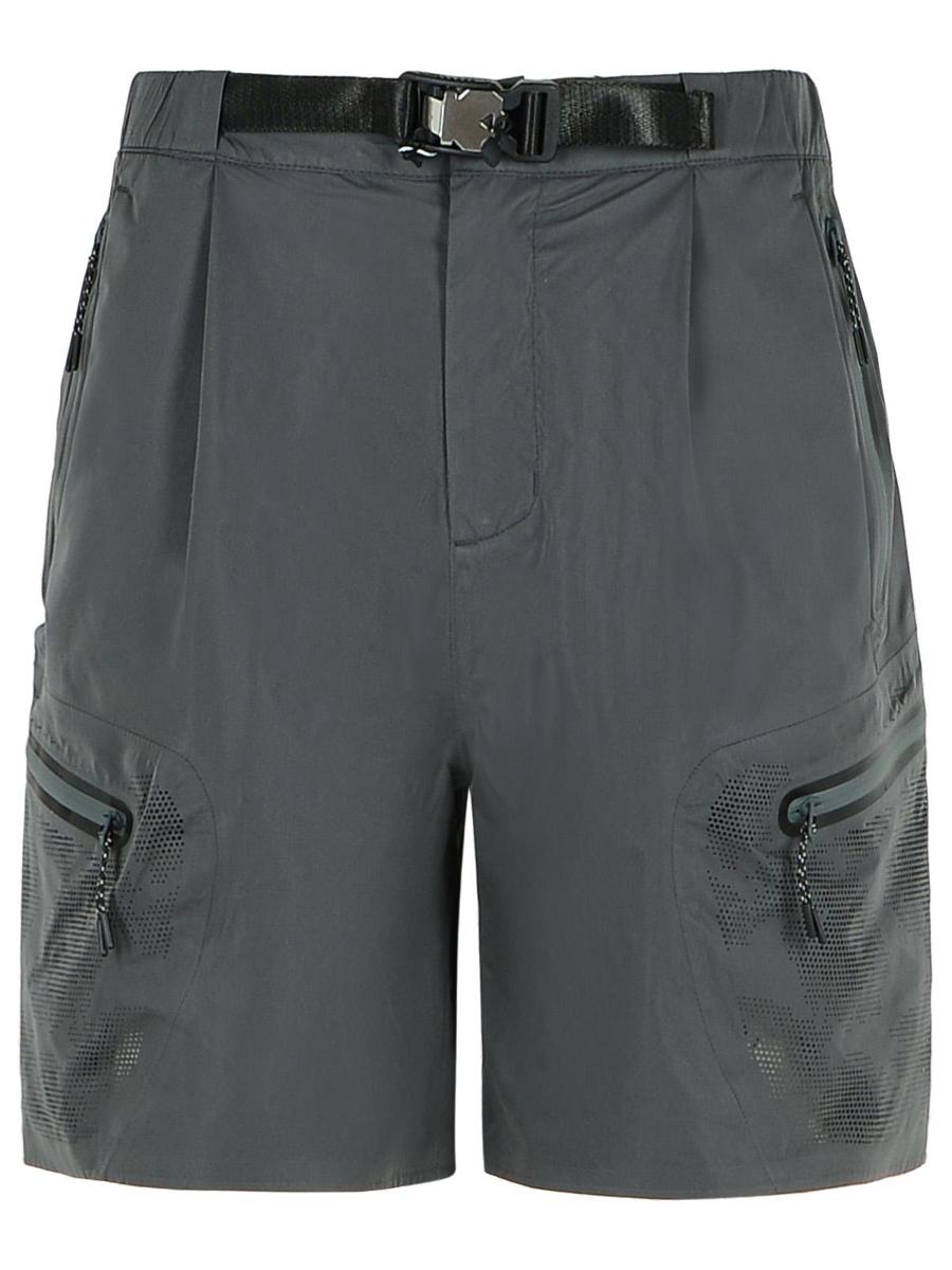 Alpha Industries – Graue Polyester-Bermudashorts