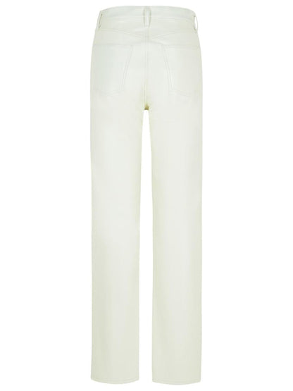 Agolde „90’S Pinch“ Jeans aus recycelter Ledermischung in Weiß