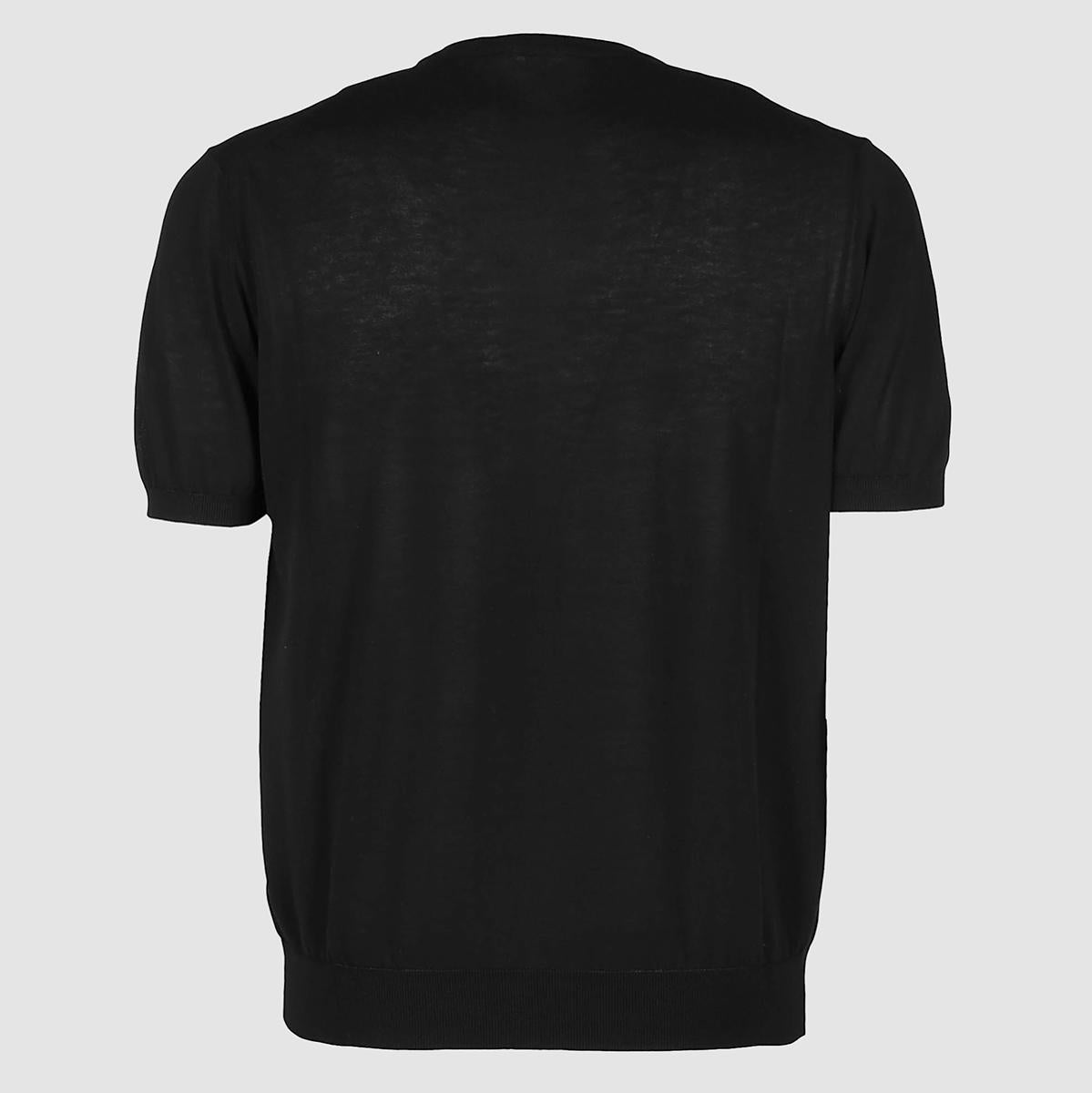 Schwarzes Baumwoll-T-Shirt Malo