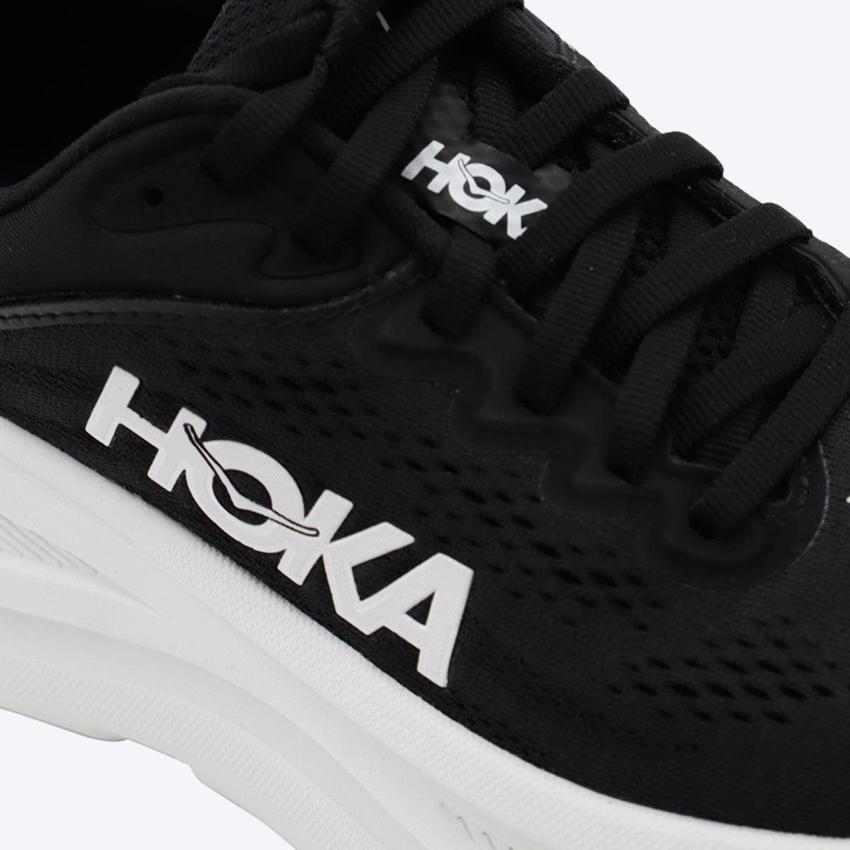 Hoka – Bondi 9 – Sneaker in Schwarz und Weiß