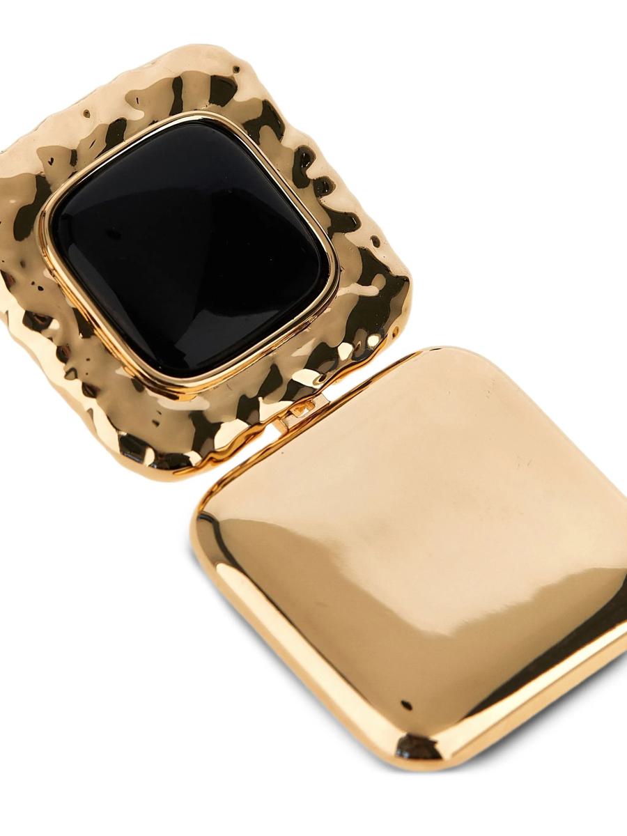 Selbstporträt Melierte Gold Schwarz Stufenohrringe Accessoires
