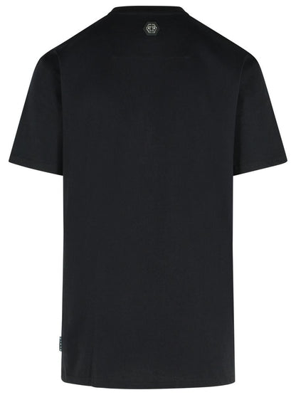 Schwarzes Baumwoll-T-Shirt von Philipp Plein