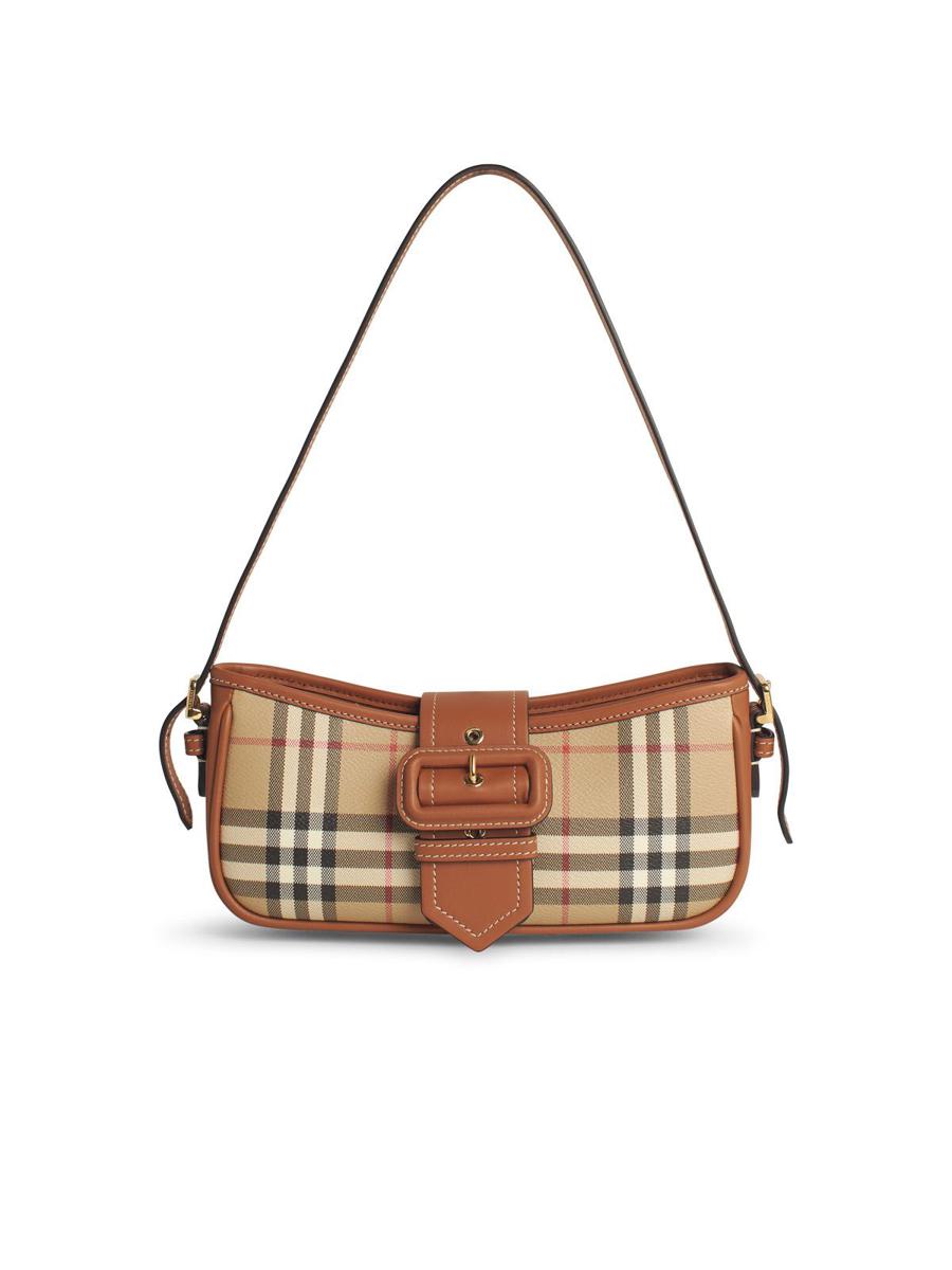 Burberry – Sling-Tasche aus beigefarbenem Leder