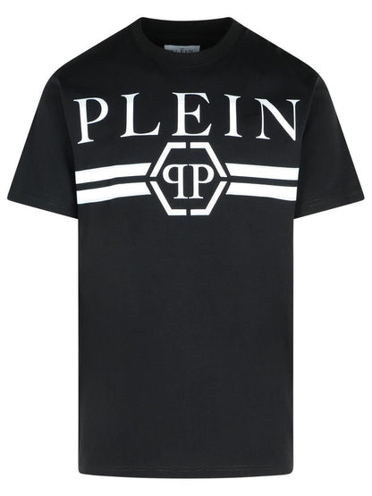 Schwarzes Baumwoll-T-Shirt von Philipp Plein