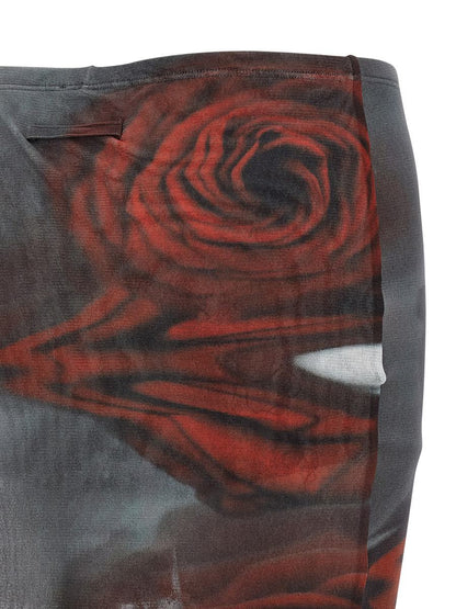 Jean Paul Gaultier „The Red Blurry Roses“ Skort