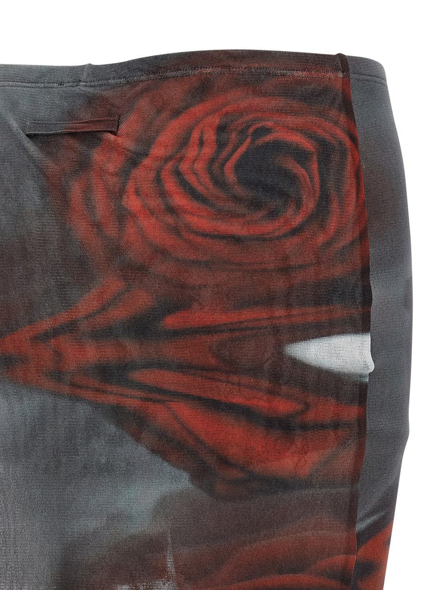 Jean Paul Gaultier „The Red Blurry Roses“ Skort