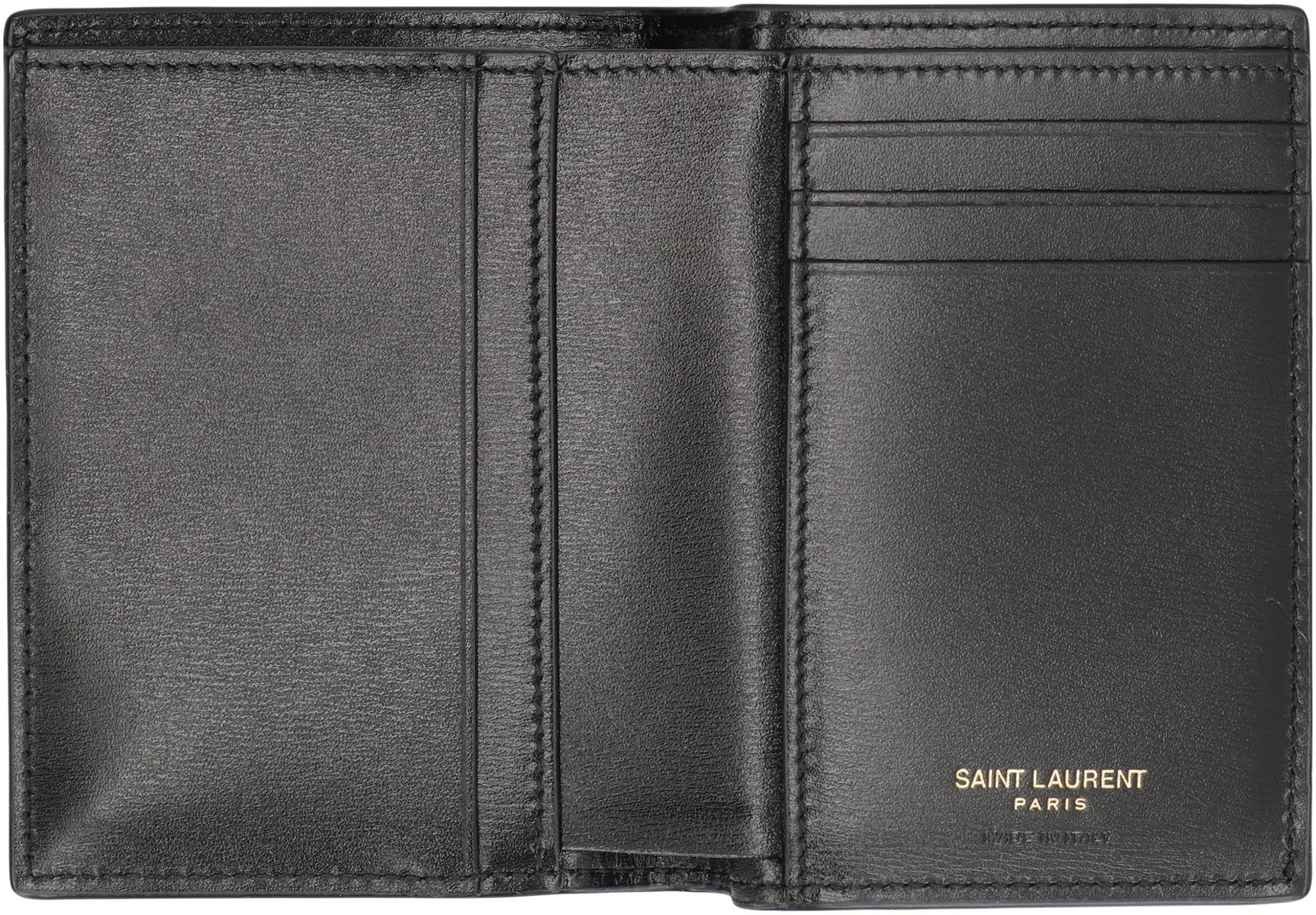 Saint Laurent Tiny Cassandre Kartenetui aus Leder