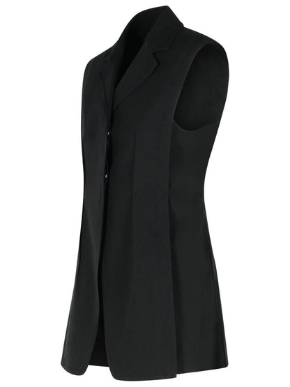 Sportmax „Oca“ schwarze Baumwollweste