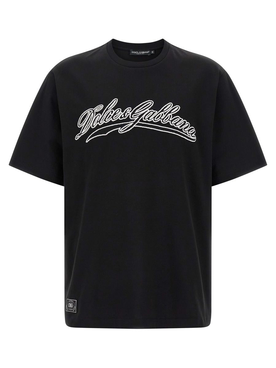 Dolce &amp; Gabbana T-Shirt mit Logo-Stickerei