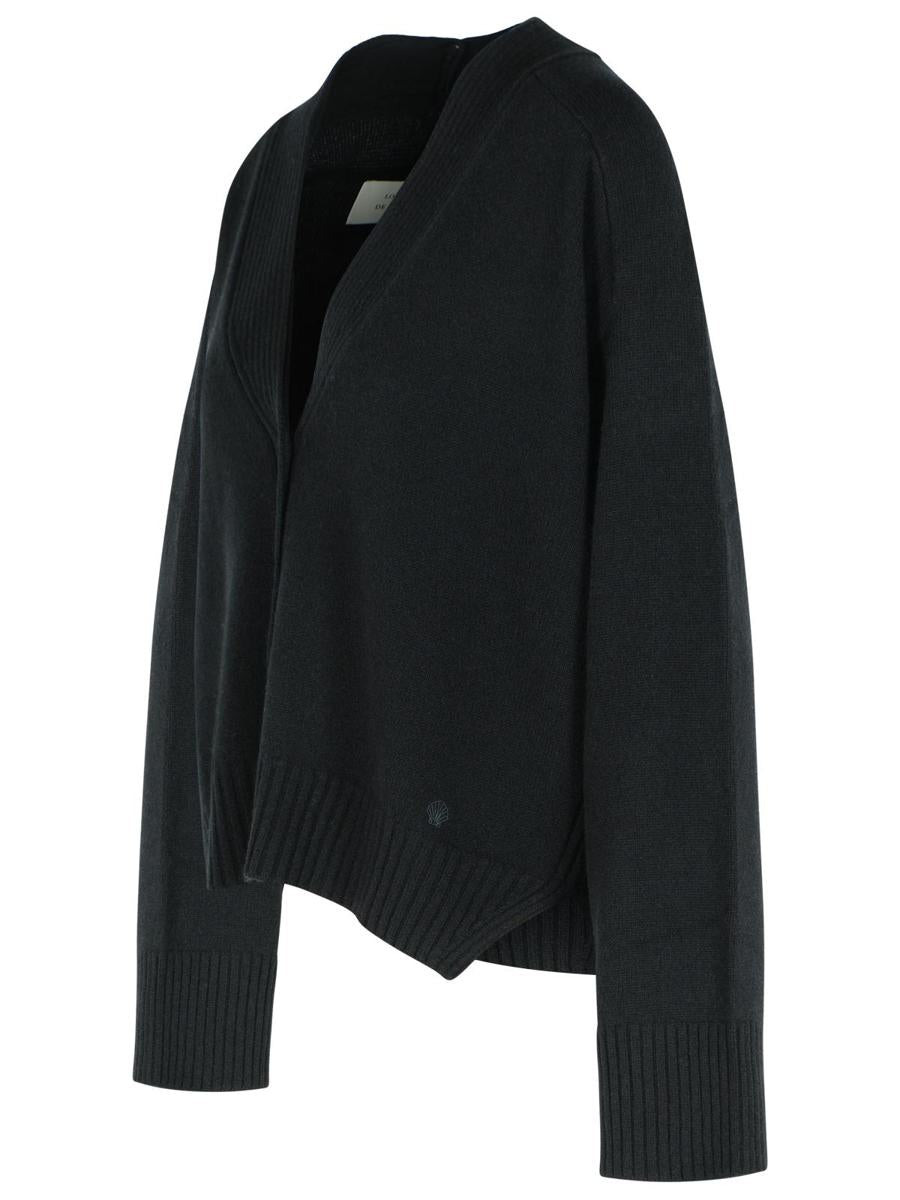 Loulou Studio – Schwarze Kaschmir-Strickjacke