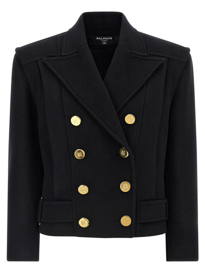 Balmain Zweireihiger Mantel