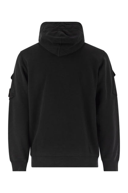 Stone Island – Kapuzenpullover mit Reißverschluss und Ärmeltaschen