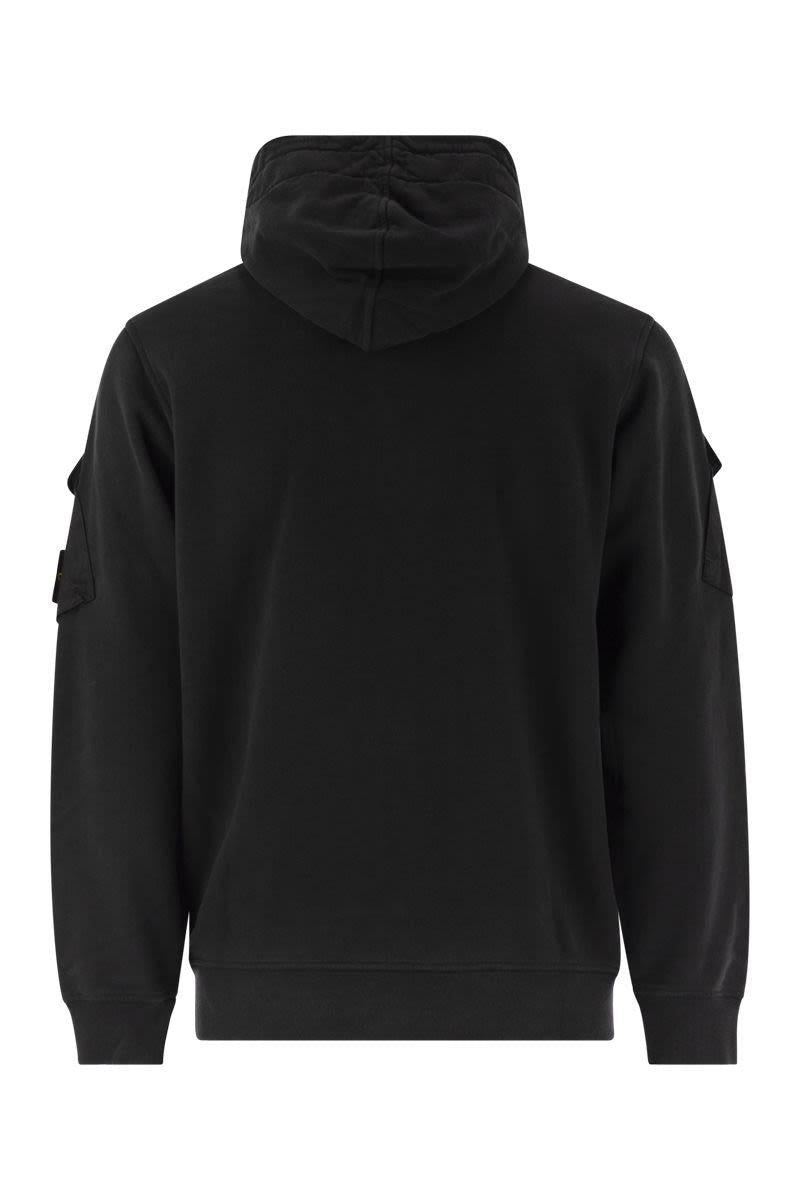 Stone Island – Kapuzenpullover mit Reißverschluss und Ärmeltaschen