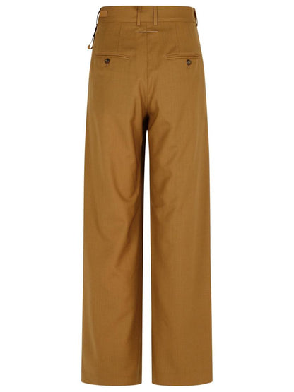 MM6 Maison Margiela Beige Wollhose