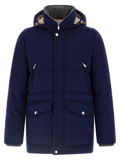 Brunello Cucinelli Flanell-Daunenjacke