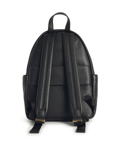 Michael Kors – Mittelgroßer Rucksack „Tanner“ aus schwarzem gehämmertem Leder