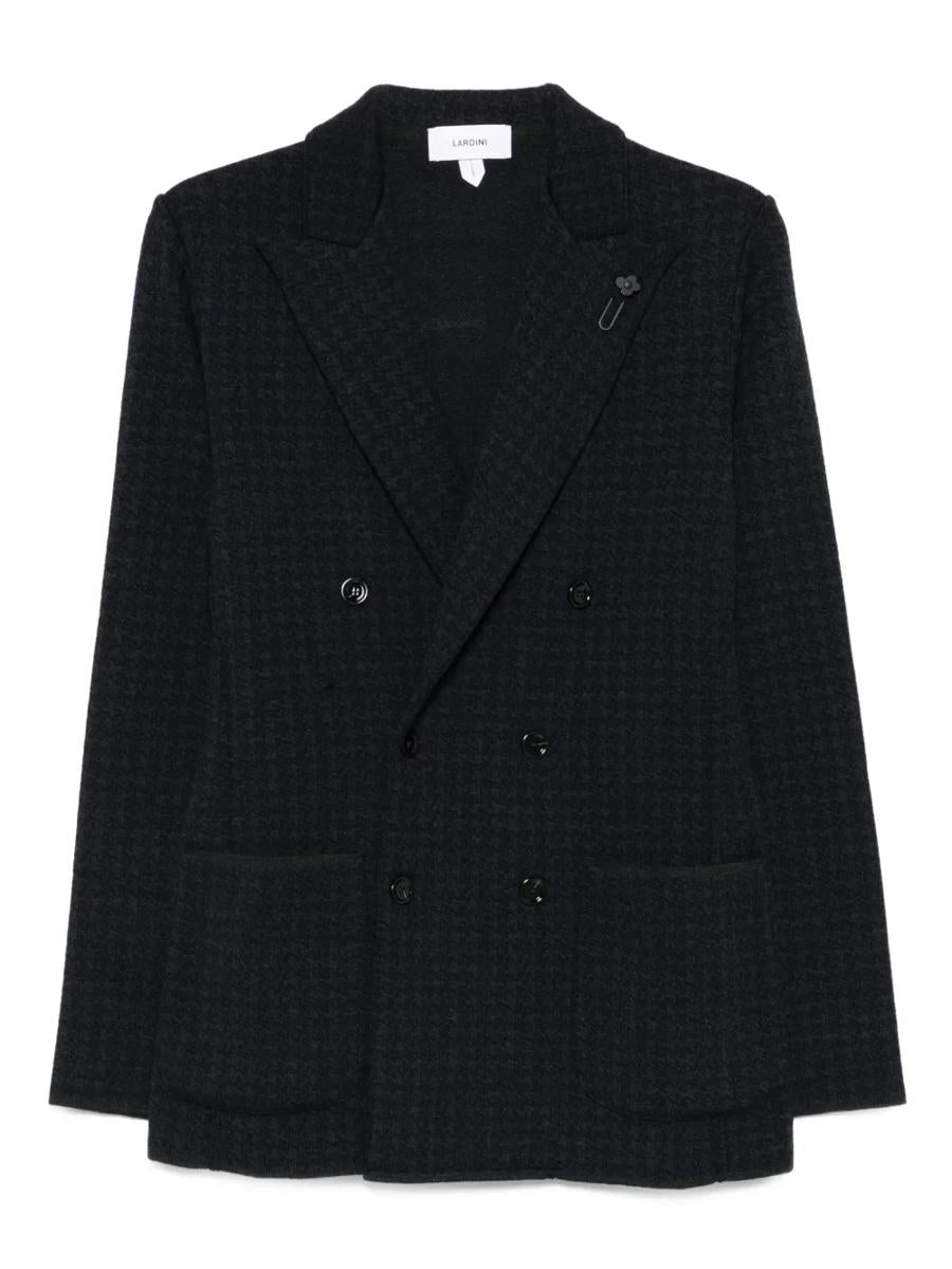 Lardini Zweireihige Jacke mit Hahnentrittmuster