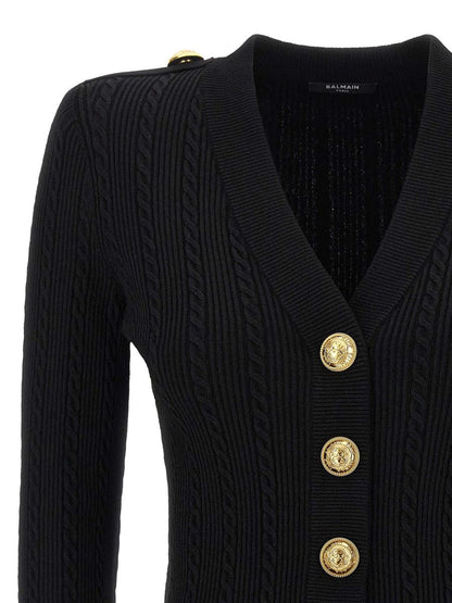 Balmain – Strickjacke aus gedrehtem Strick